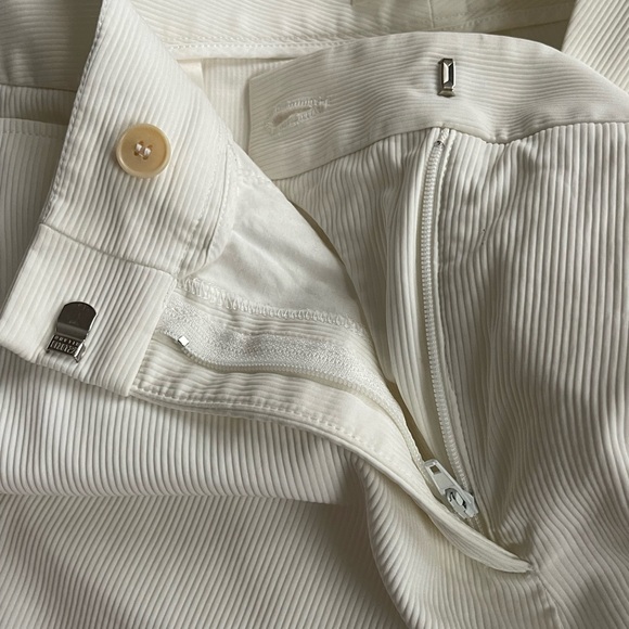 Calvin Klein Collection White Ribbed Pants - Picture 7 of 10